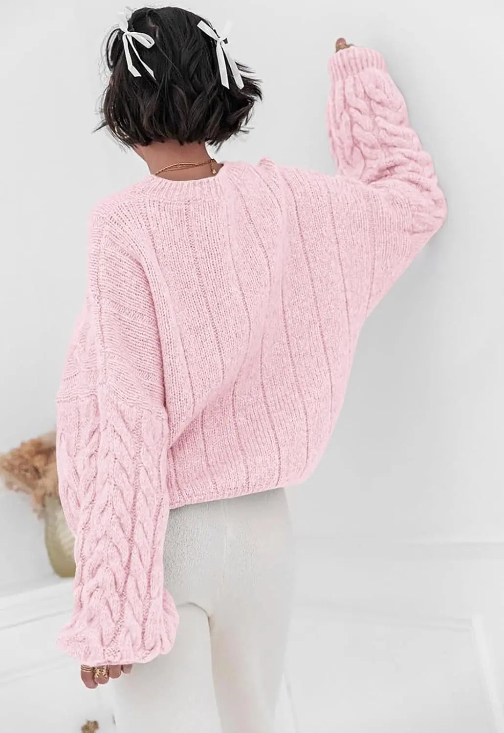 Maglione Stile Retrò Intrecciato