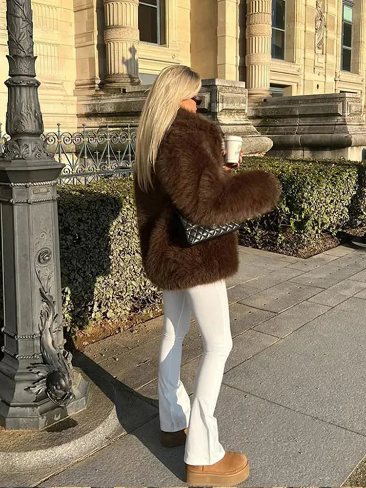 Cappotto Donna in Eco-Pelliccia Fluffy