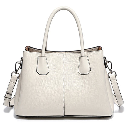 Bolso de piel con bandolera — Blanco