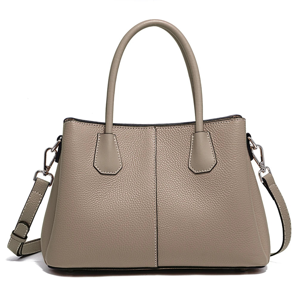 Borsa a Mano in Pelle con Tracolla
