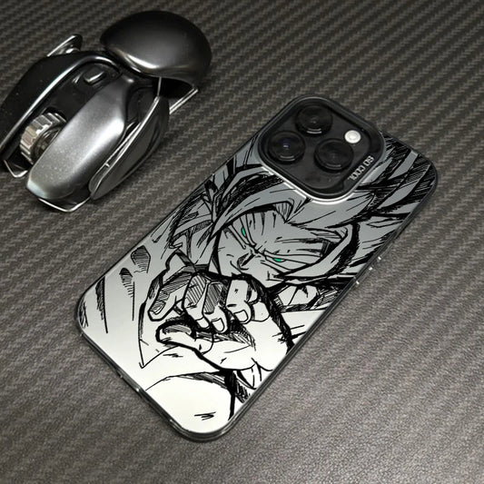 Cover Colorata e Argento per iPhone – Design Saiyan di Dragon Ball