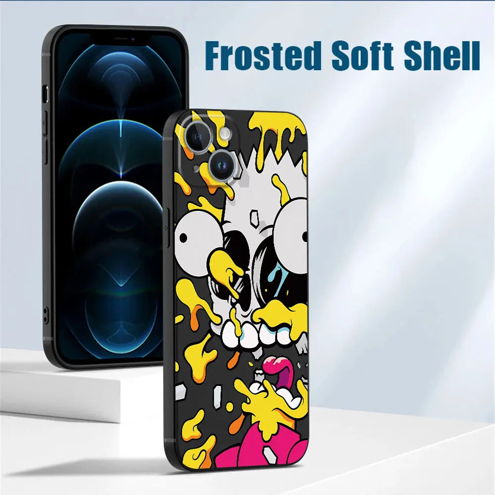 Custodia en TPU Suave con Diseño de Los Simpson per iPhone 12
