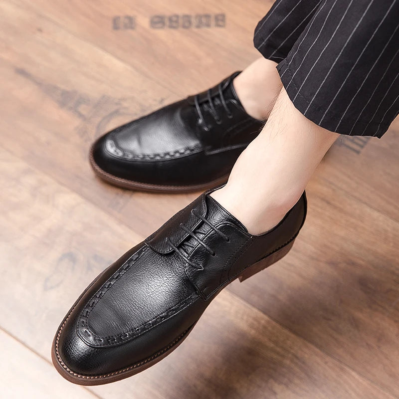 Mocassini Oxford Uomo in Pelle Sintetica