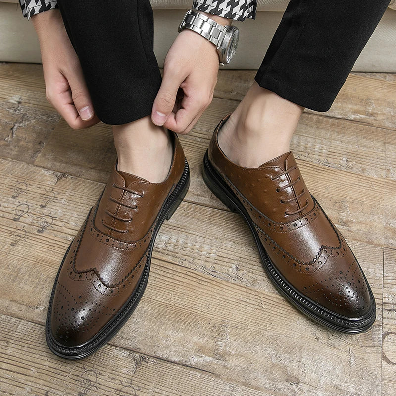 Oxford Brogue Uomo in Pelle