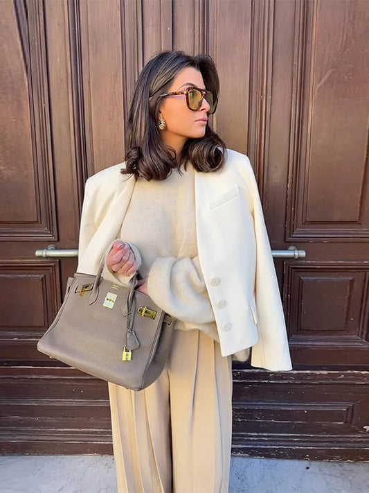 Giacca Corta Donna con Scollo a V