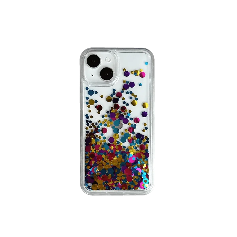Custodia con Effetto Sabbie Mobili e Paillettes per iPhone