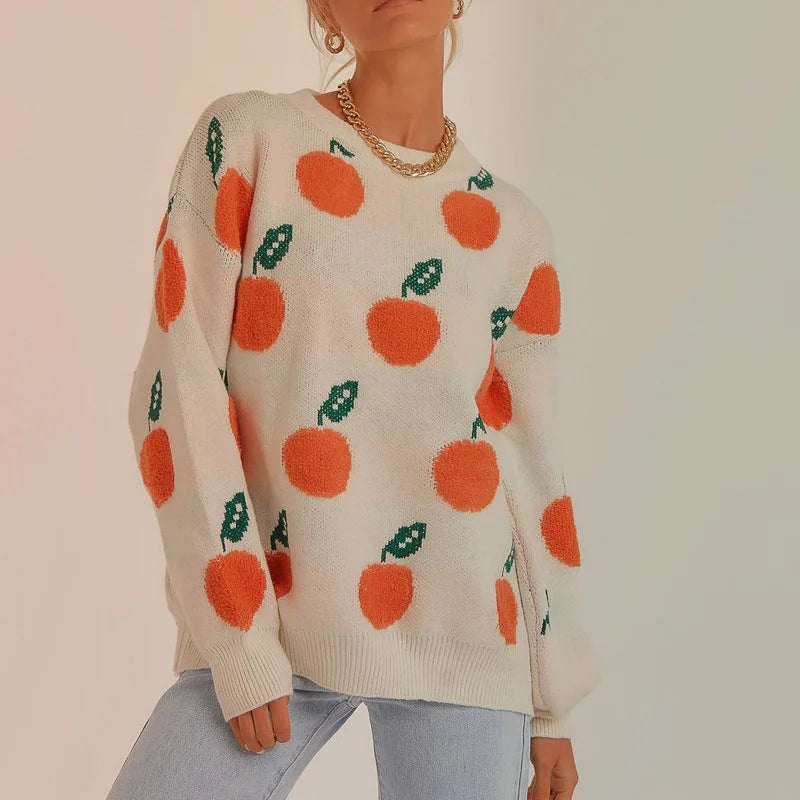 Maglione Stile Retrò a Contrasto