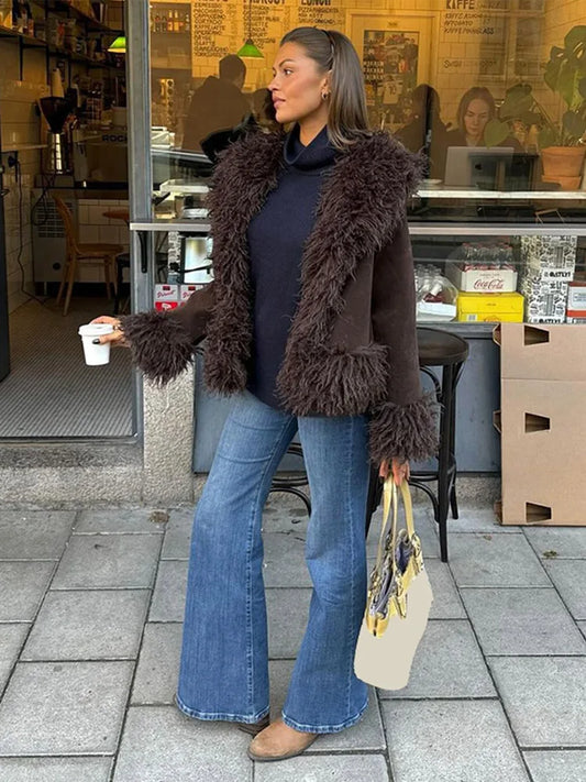 Giacca Donna in Eco-Pelliccia Vintage