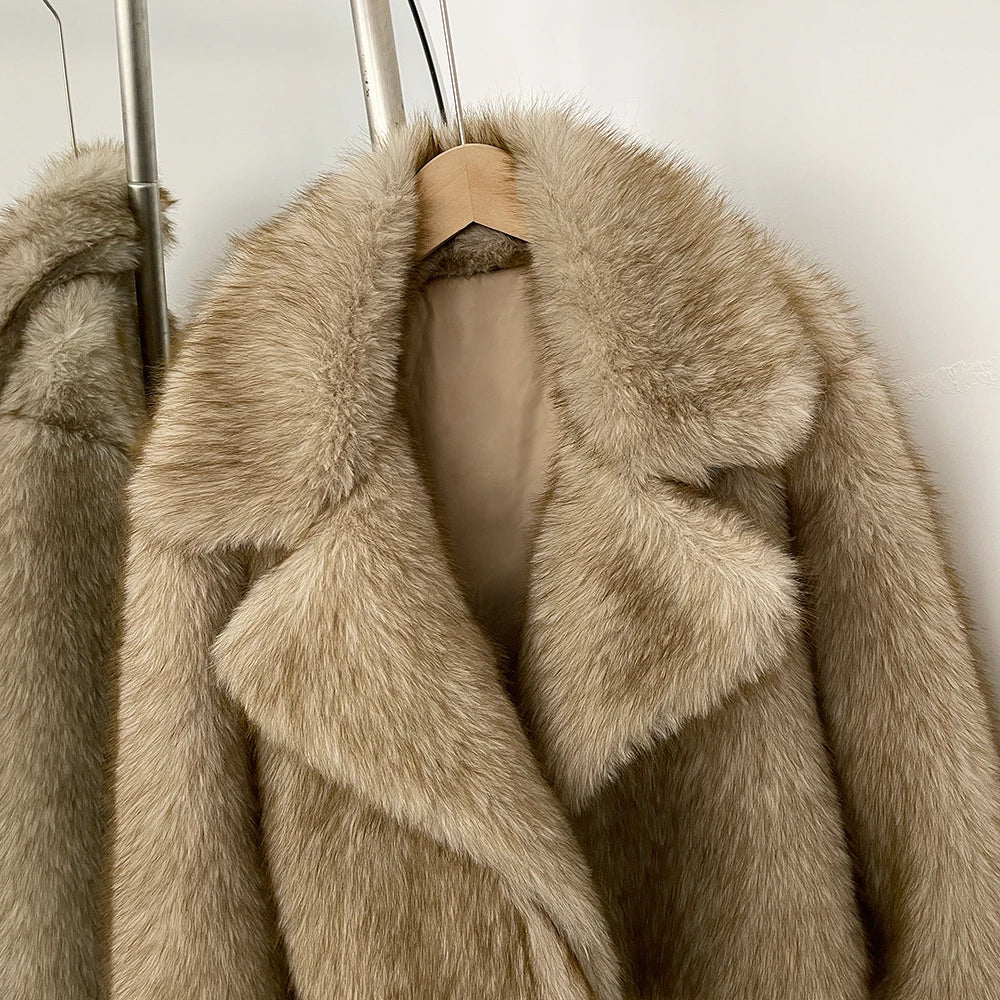 Giacca Cortissima Donna Pelliccia Sintetica Fox