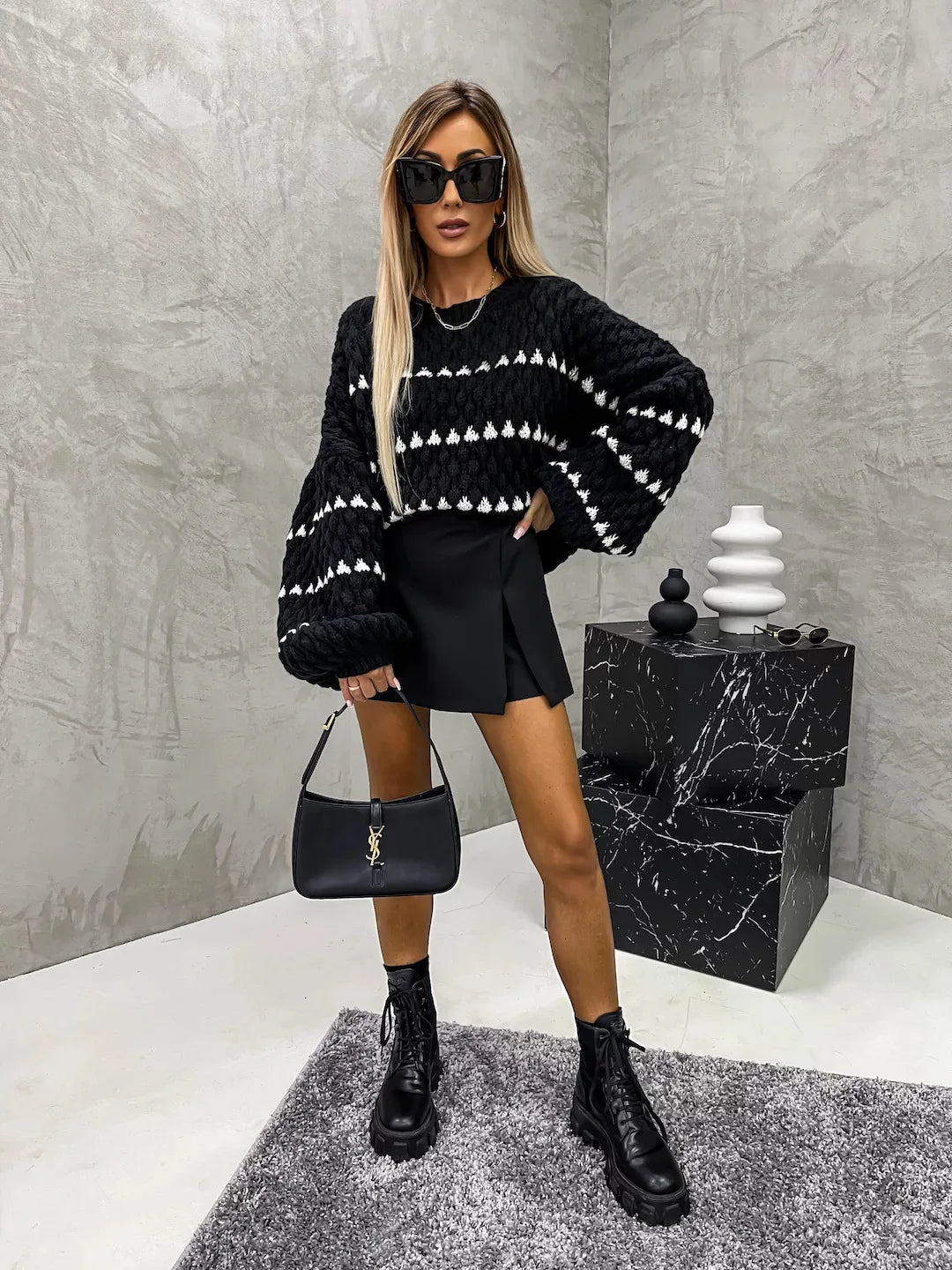 Maglione Stile Streetwear Oversize