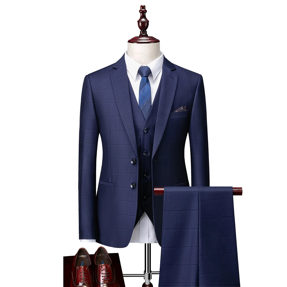 Abito Elegante Check Uomo
