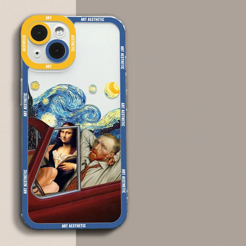 Custodia Trasparente con Diseño Artístico per iPhone 14