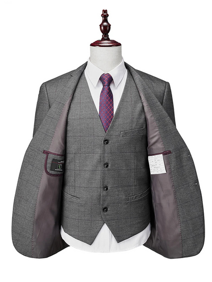 Abito Elegante Check Uomo