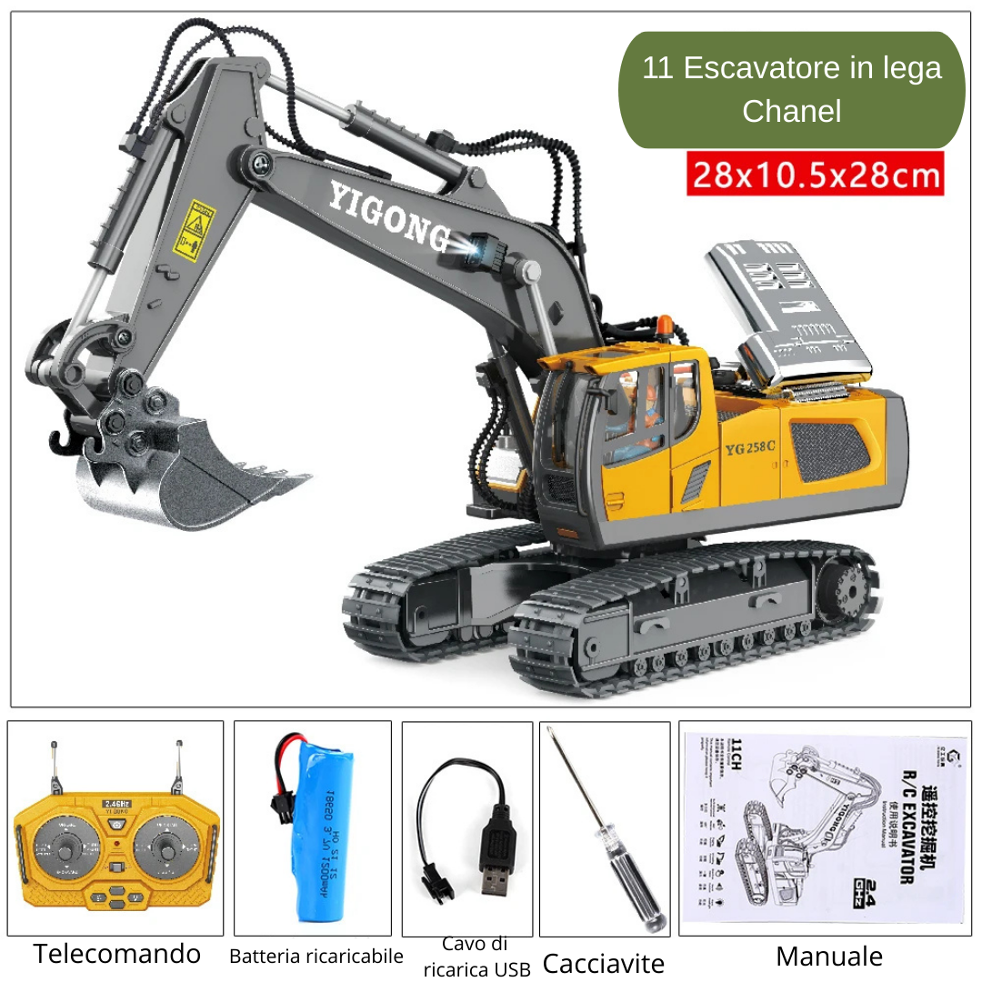 Escavatore RC 1:20 con Radiocomando