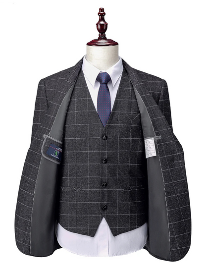 Abito Elegante Check Uomo