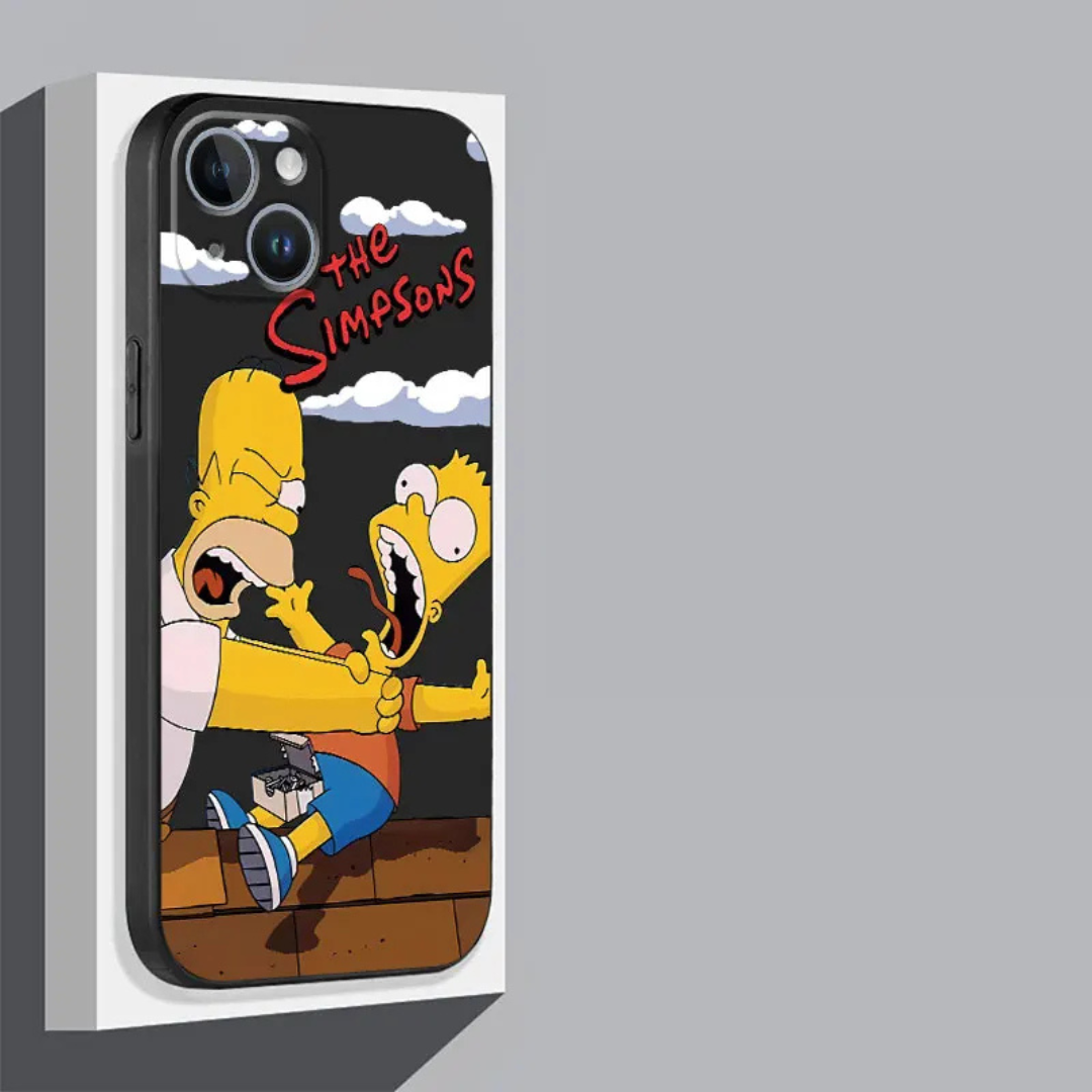 Custodia en TPU Suave con Diseño de Los Simpson per iPhone 15