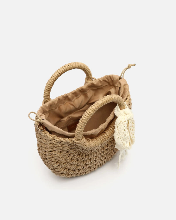 Bolso Cesta de Rafia Misako Tao — ángulo 6