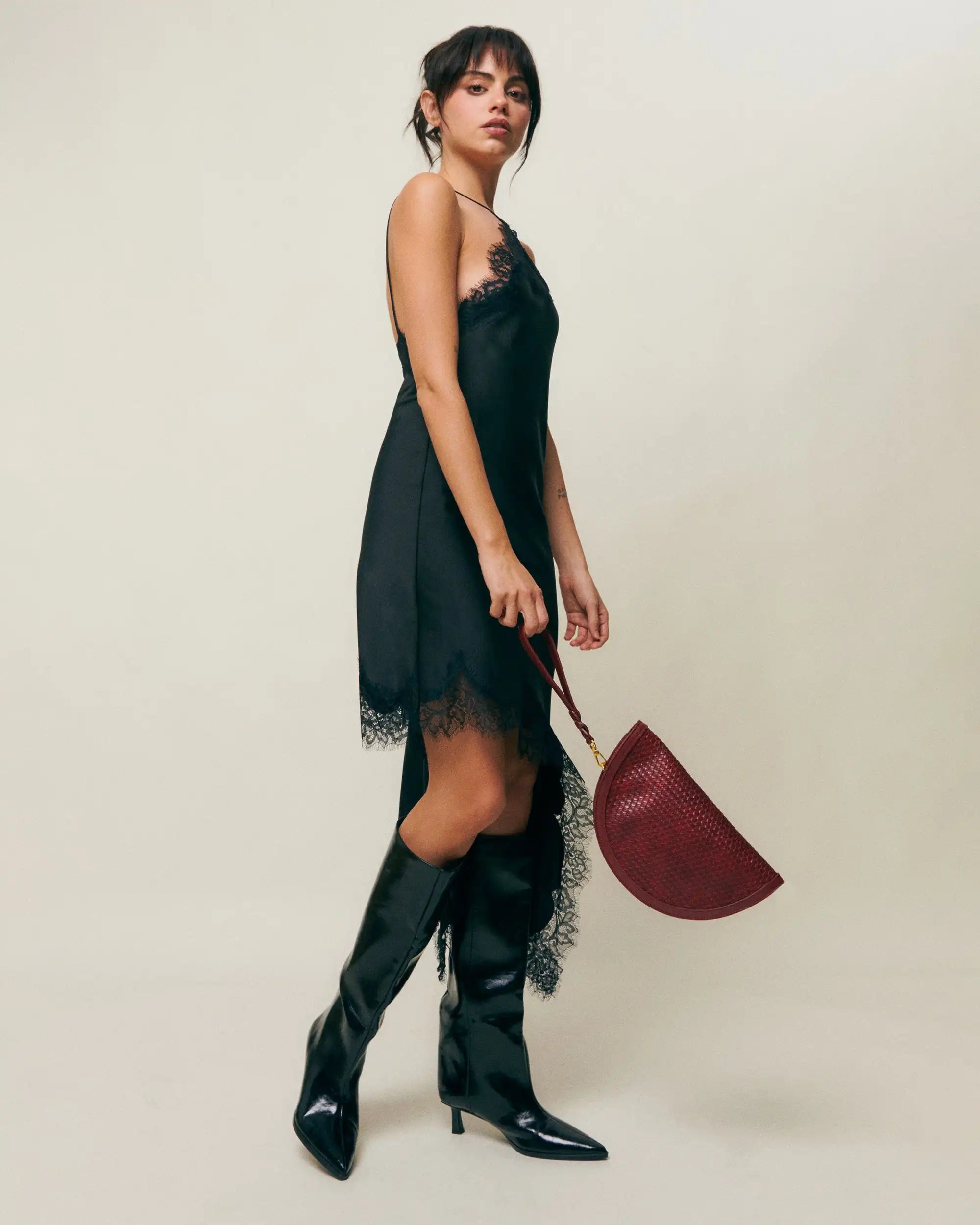 Bolso de Fiesta Media Luna Trenzado Misako Empadi