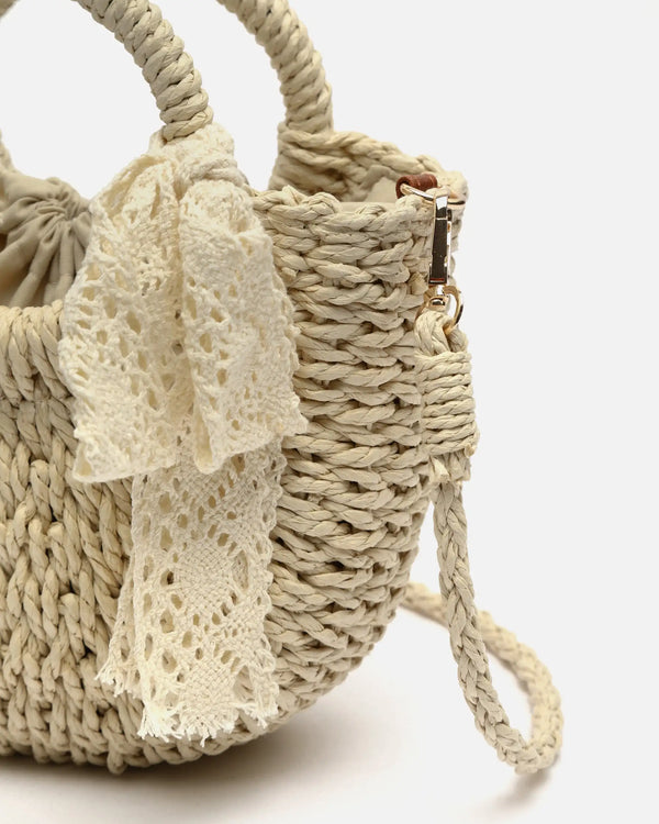 Bolso Cesta de Rafia Misako Tao — ángulo 9