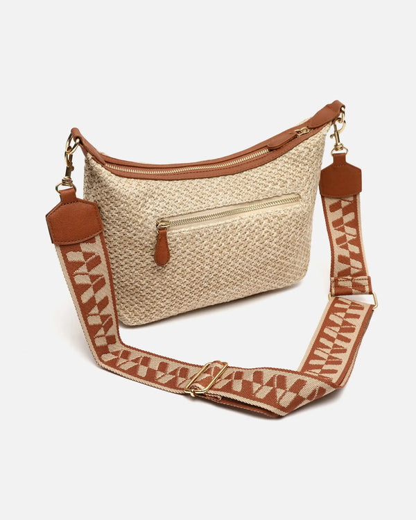 Bandolera de Rafia Misako Ralenca con Correa Jacquard — ángulo 5