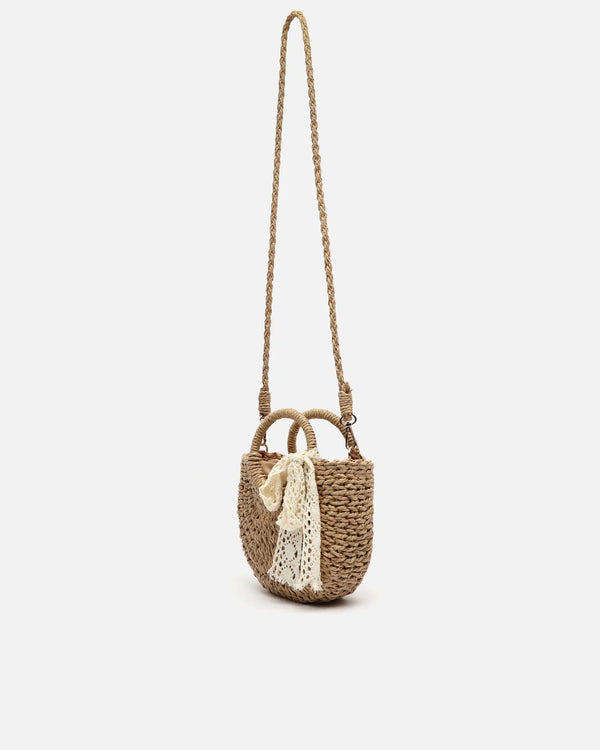 Bolso Cesta de Rafia Misako Tao — ángulo 4