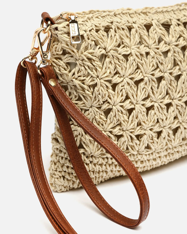 Bolso de Hombro Efecto Rafia Misako Blumi — ángulo 9