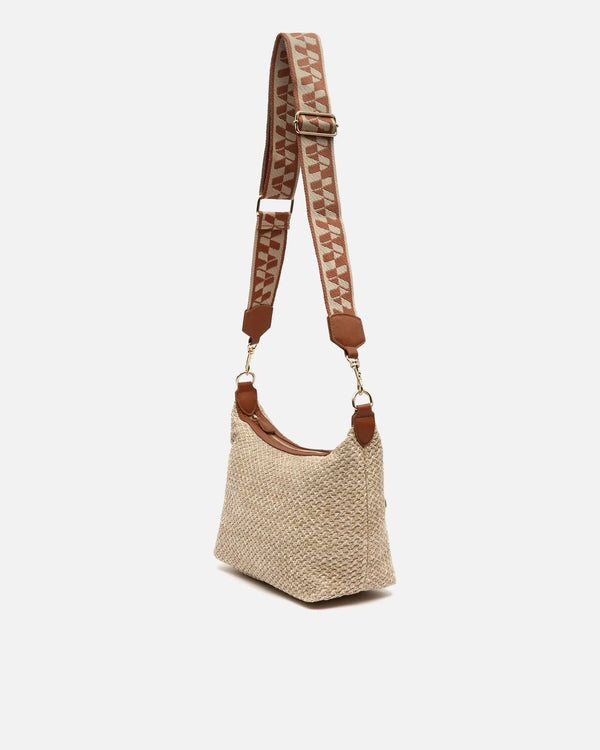 Bandolera de Rafia Misako Ralenca con Correa Jacquard — ángulo 3