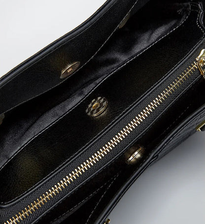 Borsa in Pelle con Effetto Coccodrillo