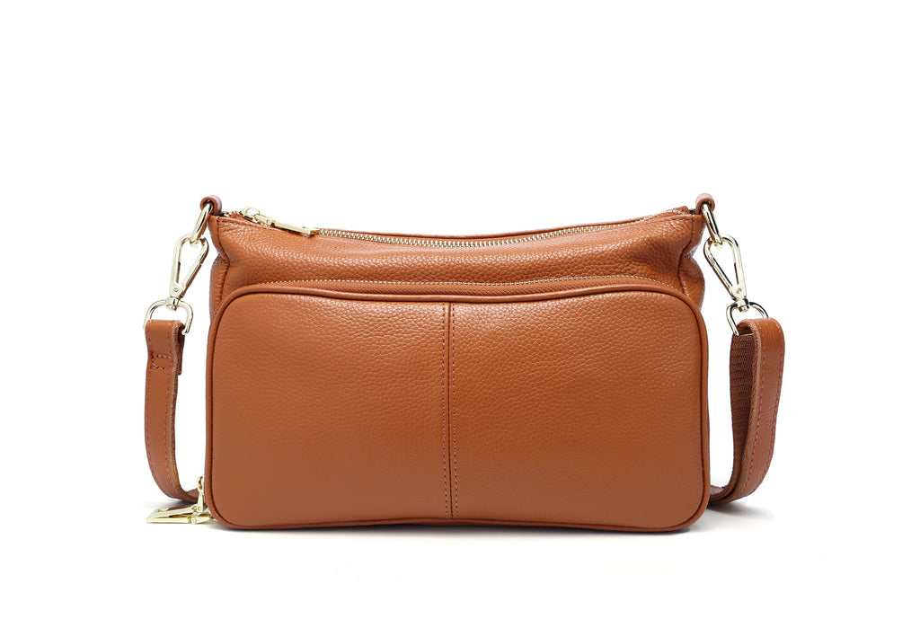 Bolso de hombro de cuero genuino