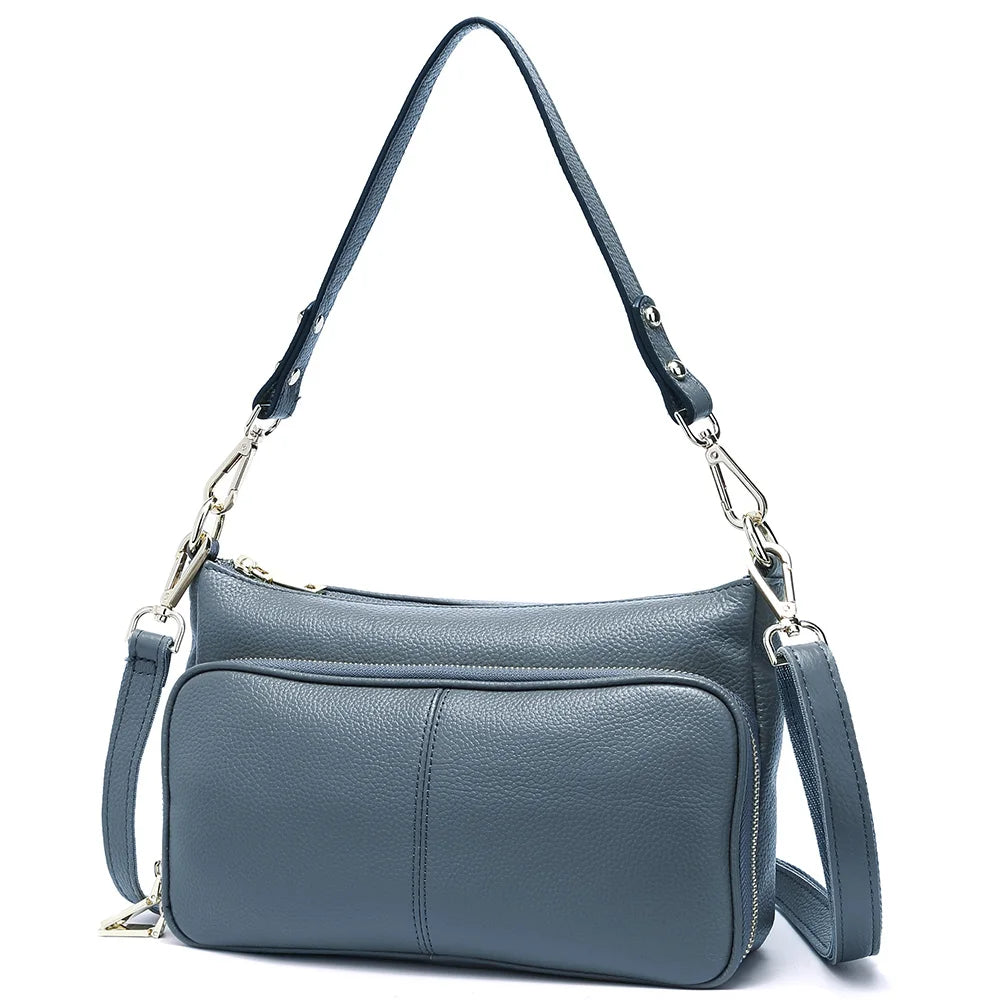 Bolso de hombro de cuero genuino