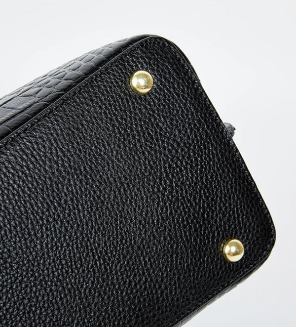 Bolso de Piel con Efecto Cocodrilo — ángulo 8