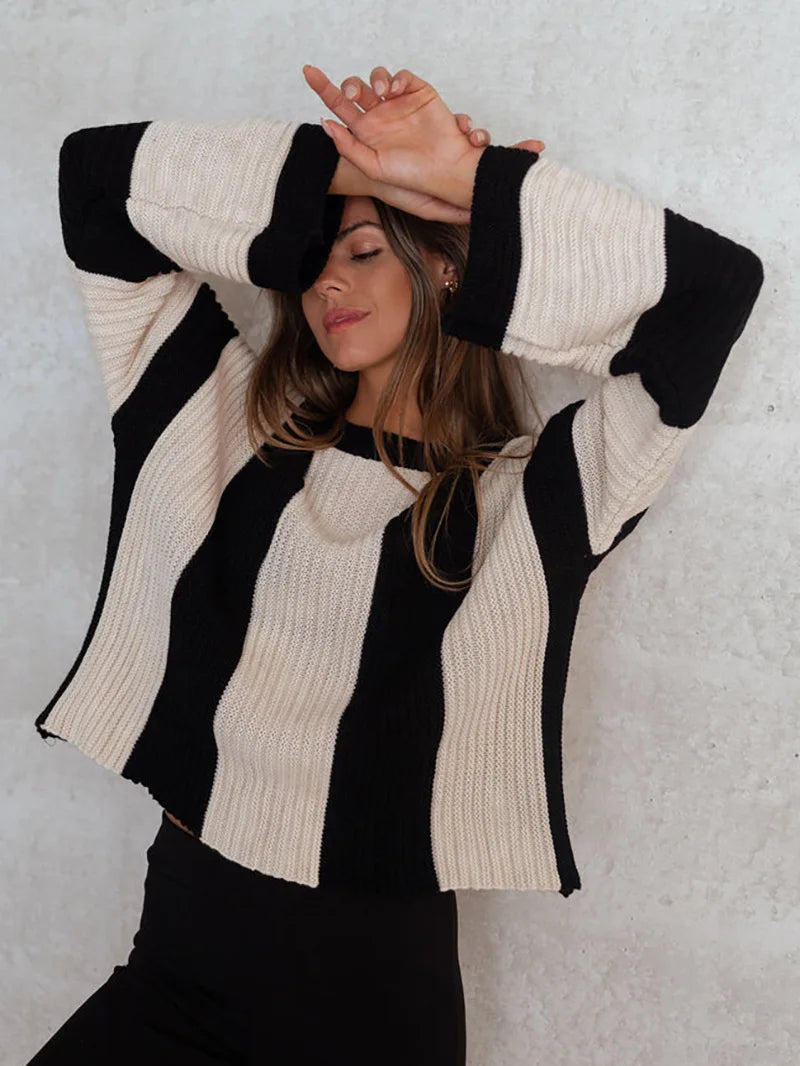Maglione Righe Colorate Sweet Style