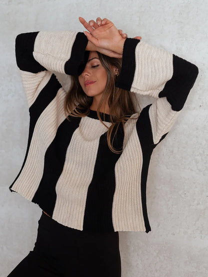 Maglione Righe Colorate Sweet Style