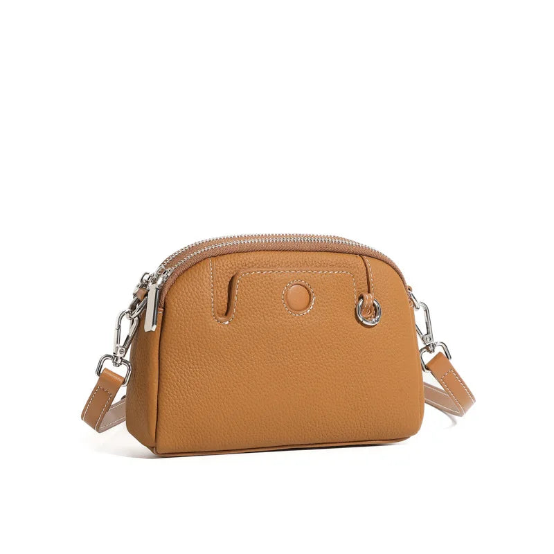Bolso de hombro de cuero genuino