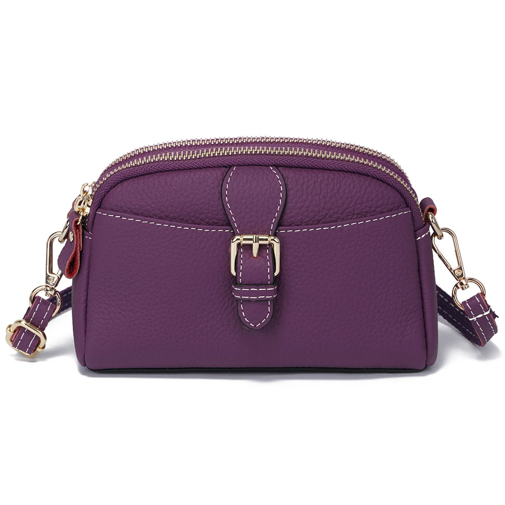 Cartera de cuero genuino