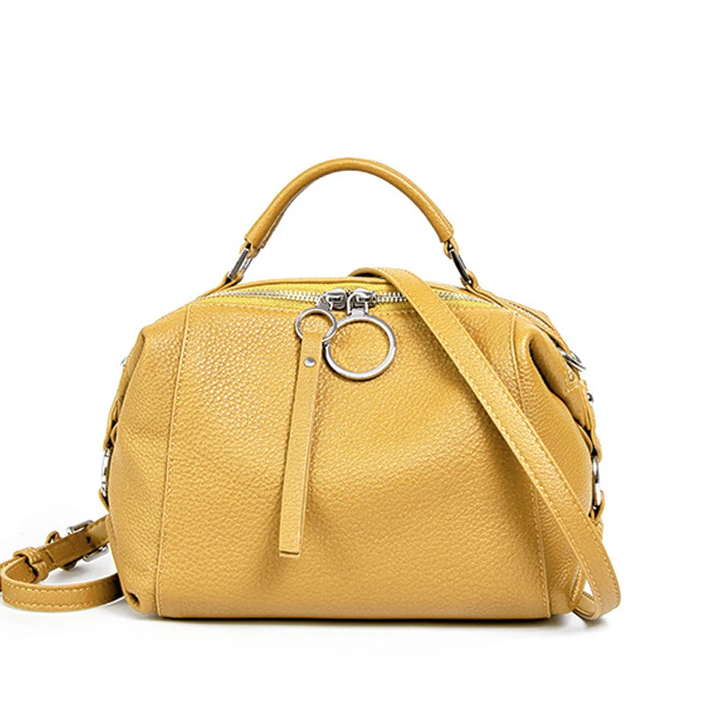 Borsa Boston in Vera Pelle