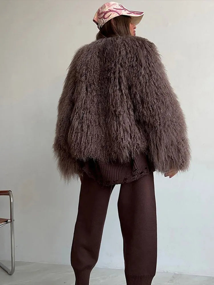 Cappotto Donna in Eco-Pelliccia