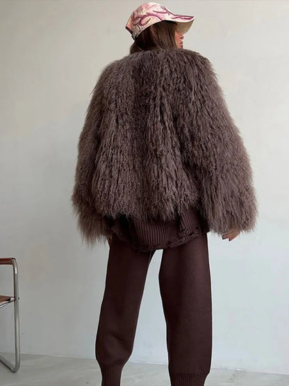 Cappotto Donna in Eco-Pelliccia