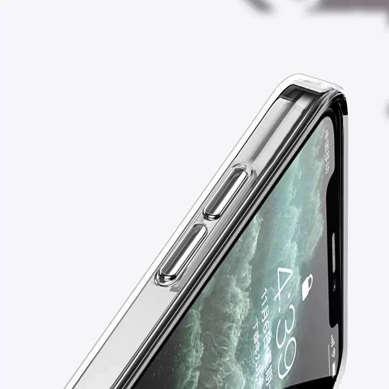 Funda transparente con diseño artístico para iPhone 13