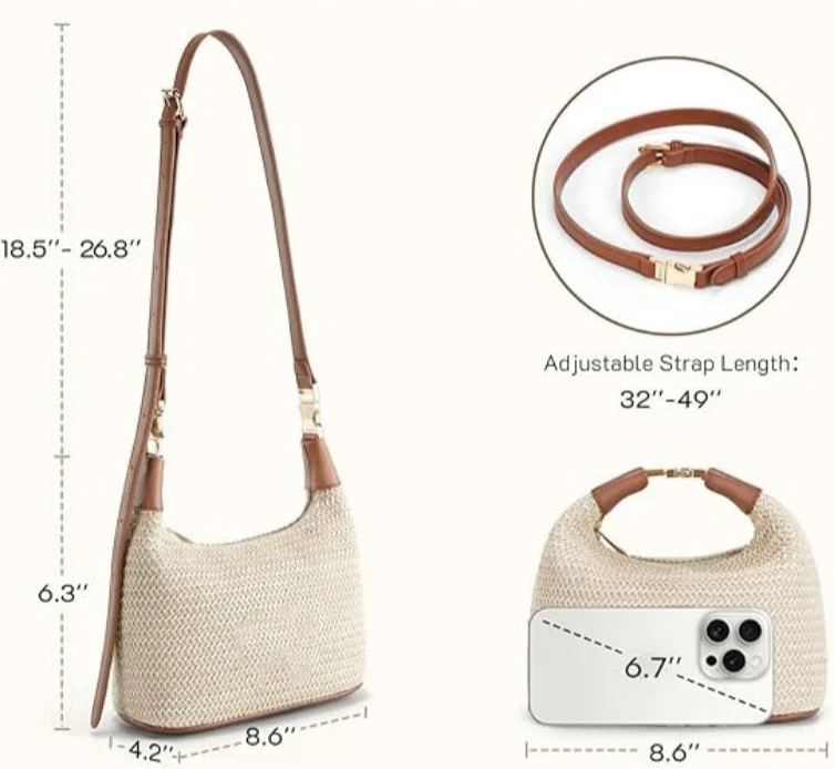 Bolso de Rafia Trenzada para Verano