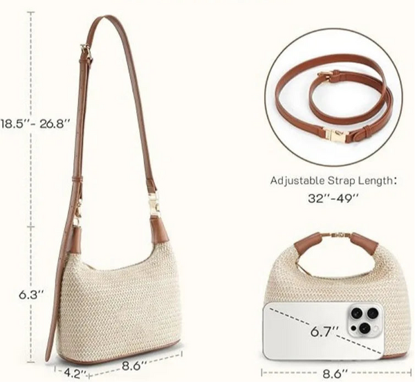 Bolso de Rafia Trenzada para Verano — ángulo 5
