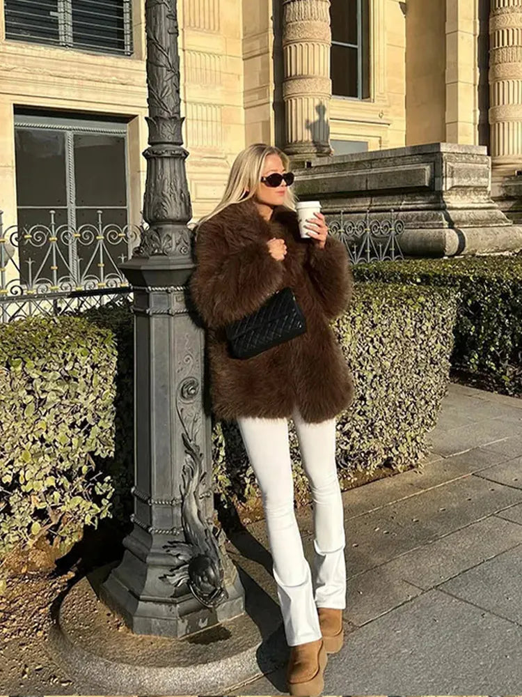 Cappotto Donna in Eco-Pelliccia Fluffy