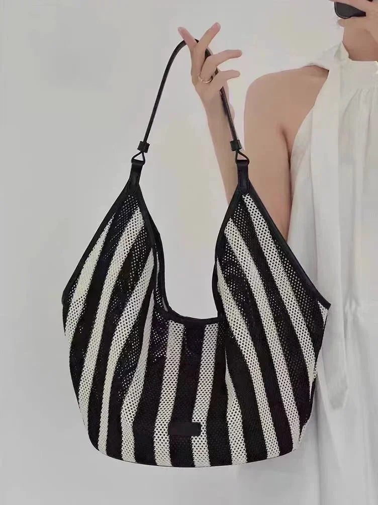 Bolso de Paja Trenzada Estilo Dumpling