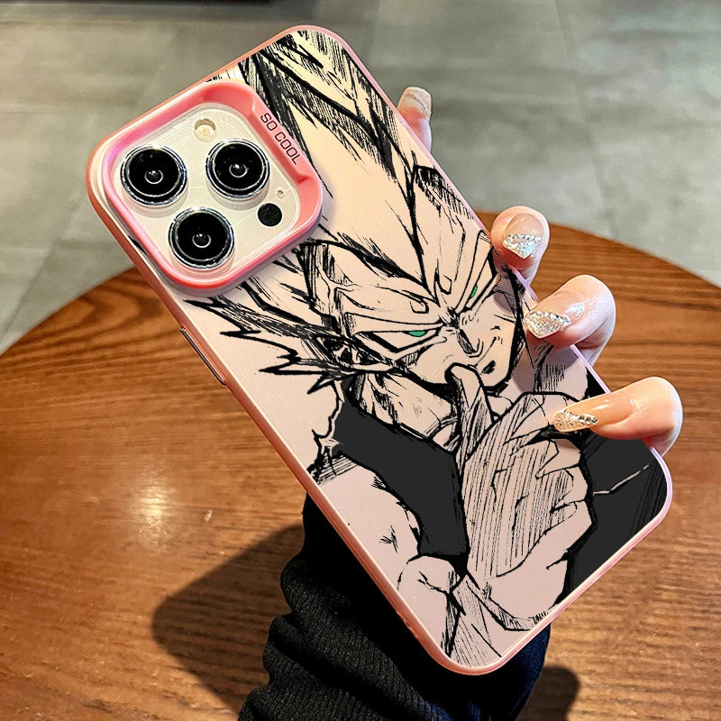 Cover Colorata e Argento per iPhone – Design Saiyan di Dragon Ball