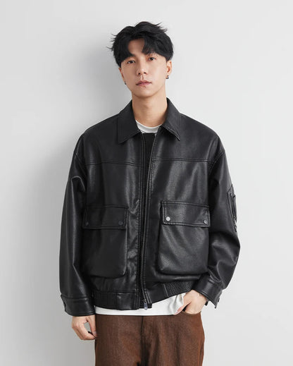 Giacca Uomo in Ecopelle Vintage