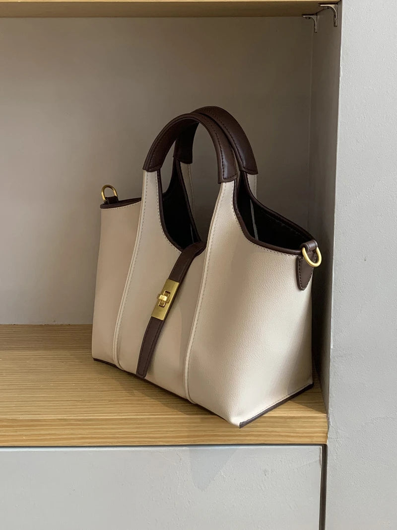 Bolso Saco Urban Chic de Lona y Piel