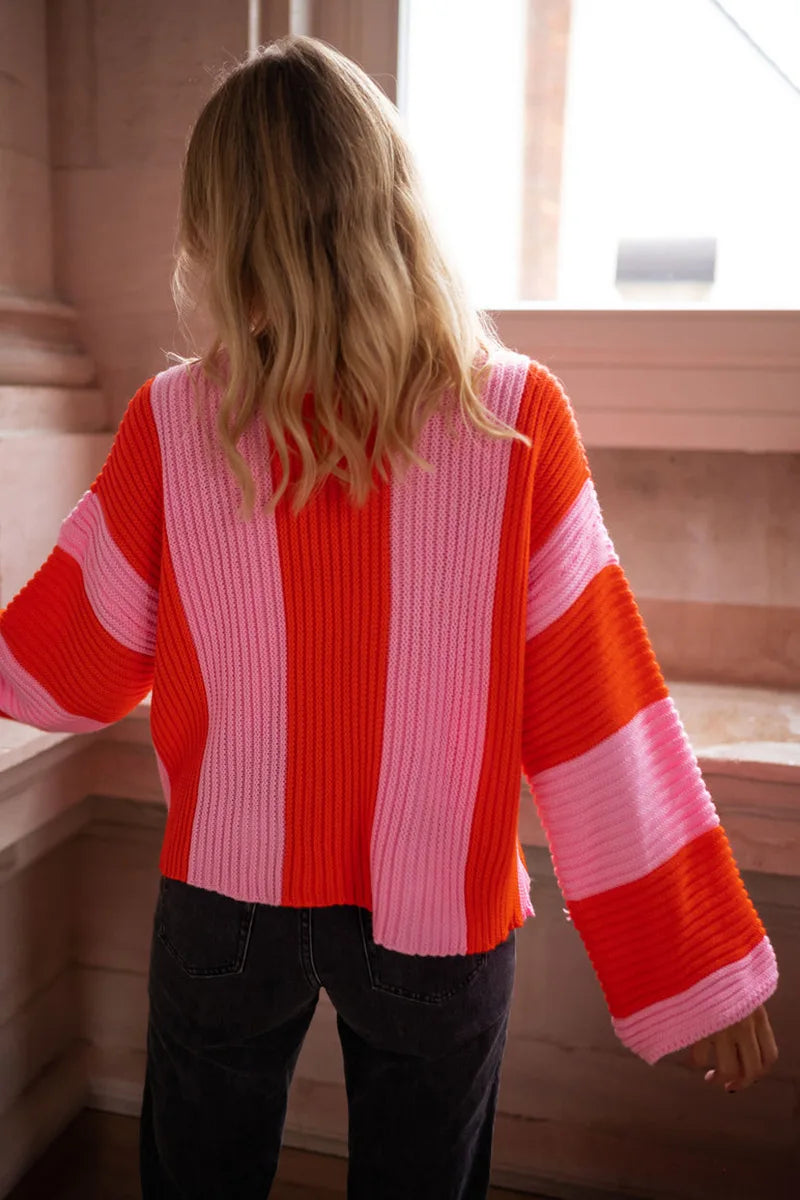 Maglione Righe Colorate Sweet Style