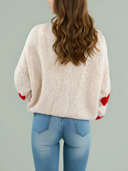 Cardigan con Ricamo Ciliegie