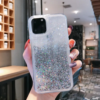 Custodia con Paillettes a Forma di Stella per iPhone