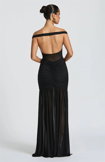 Maxi Dress Schiena Scoperta con Spacco